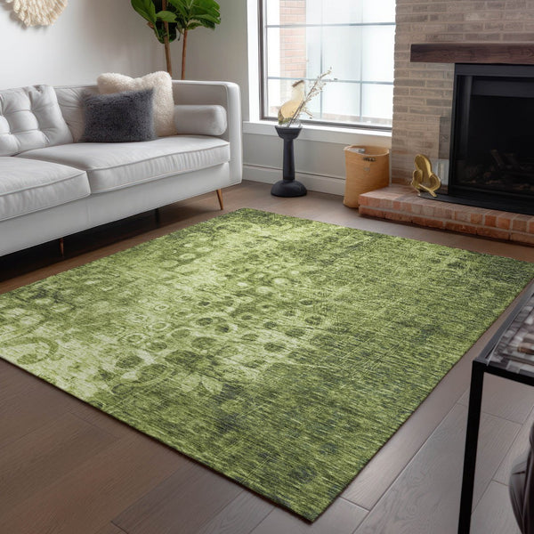 Homeroots 3' Blue Ikat Washable Area Rug - Stylish Indoor Outdoor Design, Stain Resistant, Durable & Versatile 3' X 5' Polyester 576989