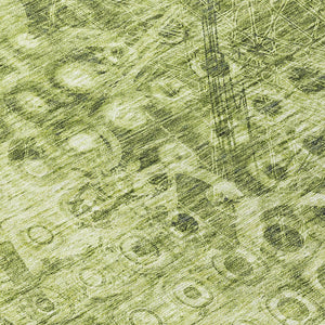 Homeroots 3' Blue Ikat Washable Area Rug - Stylish Indoor Outdoor Design, Stain Resistant, Durable & Versatile 8' Round Polyester 576991