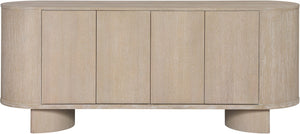 Meridian Furniture Caldra Solid Wood Buffet Sideboard with Mid-century Modern Style for Dining Room Storage Natural 576Natural