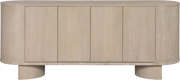 Meridian Furniture Caldra Solid Wood Buffet Sideboard with Mid-century Modern Style for Dining Room Storage Natural 576Natural