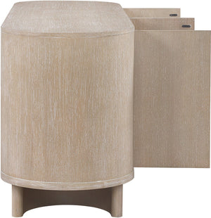 Meridian Furniture Caldra Solid Wood Buffet Sideboard with Mid-century Modern Style for Dining Room Storage Natural 576Natural
