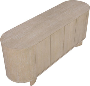 Meridian Furniture Caldra Solid Wood Buffet Sideboard with Mid-century Modern Style for Dining Room Storage Natural 576Natural