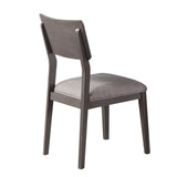 English Elm Set Of 2 Upholstered Dining Chairs, Grey