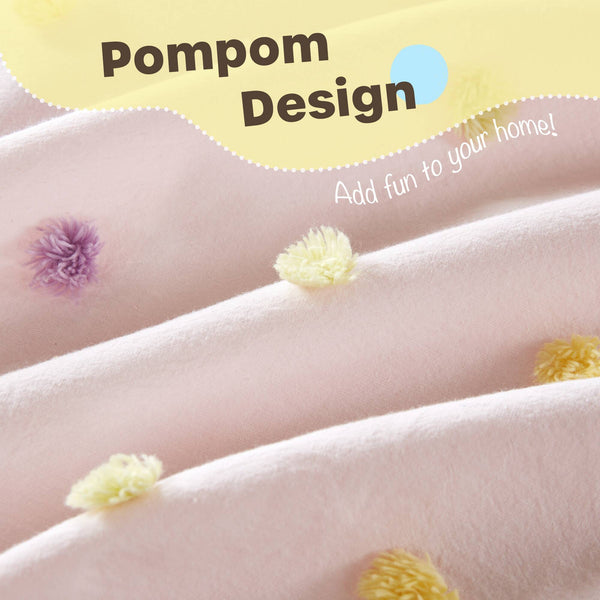 English Elm 5PCS Cotton Sateen Duvet Set Full/Queen with 300TC Printed Face, 2 Shams & 2 Decorative Pillows, Breathable Comfort Pink 22.83 L x 20.87 W x 9.84 H B035P341217