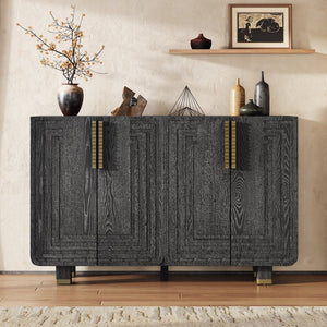 English Elm Trexm Vintage Fluted Sideboard with Soft Close Doors and Ash Wood Grain Finish N715P289209B
