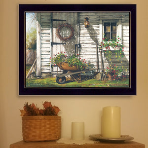 English Elm "spring Cleaning" Framed Wall Art by John Rossini Matte Black Wood Ready to Hang B06788661
