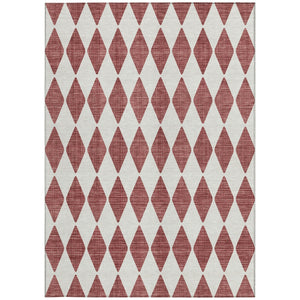 Homeroots 3' Beige Geometric Washable Indoor Outdoor Area Rug For Versatile Style In Any High Traffic Space 8' X 10' Polyester 577028