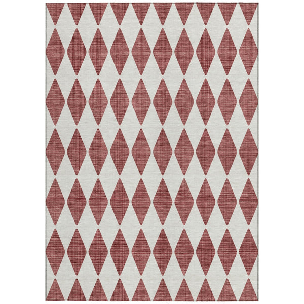 Homeroots 3' Beige Geometric Washable Indoor Outdoor Area Rug For Versatile Style In Any High Traffic Space 9' X 12' Polyester 577029