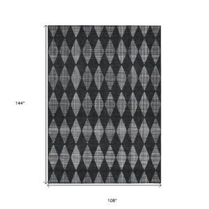 Homeroots 3' Beige Geometric Washable Indoor Outdoor Area Rug For Versatile Style In Any High Traffic Space 9' X 12' Polyester 577035