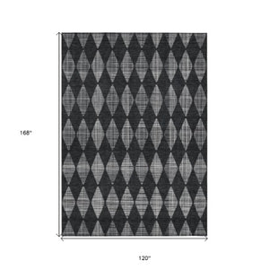 Homeroots 3' Beige Geometric Washable Indoor Outdoor Area Rug For Versatile Style In Any High Traffic Space 10' X 14' Polyester 577036