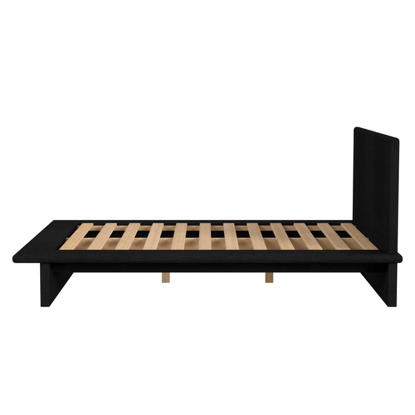 Butler Specialty Company Halmstad Wood Platform Queen Bed - Modern Scandinavian Minimalist Design Black Mindi Wood,Mdf,Mindi Veneer 5770498-butler