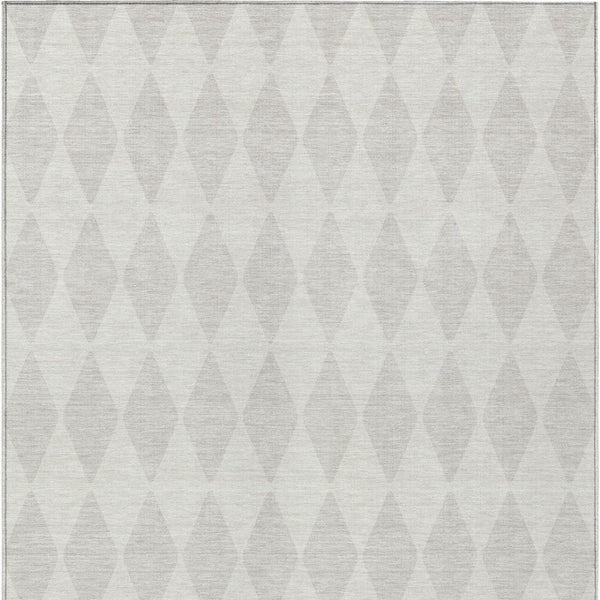 Homeroots 3' Beige Geometric Washable Indoor Outdoor Area Rug For Versatile Style In Any High Traffic Space 3' X 5' Polyester 577055