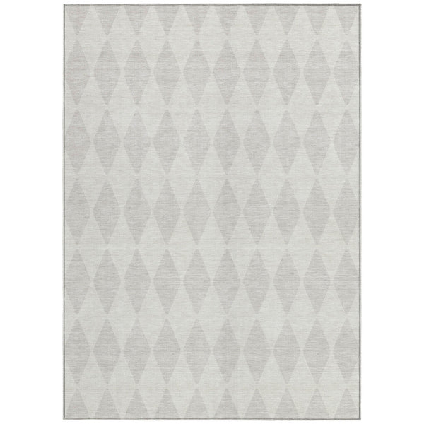 Homeroots 3' Beige Geometric Washable Indoor Outdoor Area Rug For Versatile Style In Any High Traffic Space 9' X 12' Polyester 577059