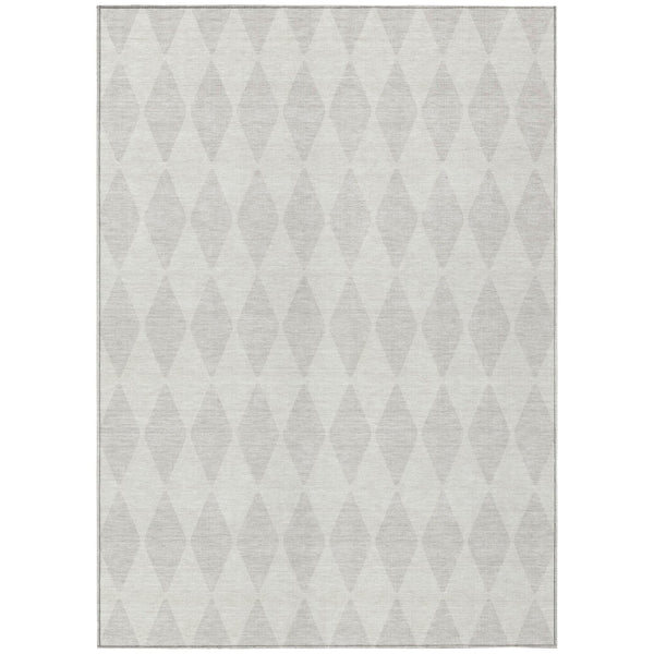 HomeRoots 9' Stylish Ivory and Beige Geometric Area Rug - Durable, Washable, Indoor/Outdoor Versatile Design 9' X 12' 577059