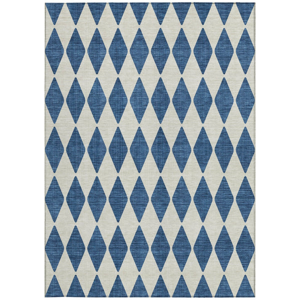 Homeroots 3' Beige Geometric Washable Indoor Outdoor Area Rug For Versatile Style In Any High Traffic Space 8' X 10' Polyester 577070