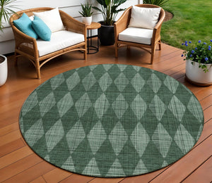 Homeroots 3' Beige Geometric Washable Indoor Outdoor Area Rug For Versatile Style In Any High Traffic Space 8' Round Polyester 577075
