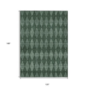 Homeroots 3' Beige Geometric Washable Indoor Outdoor Area Rug For Versatile Style In Any High Traffic Space 10' X 14' Polyester 577078