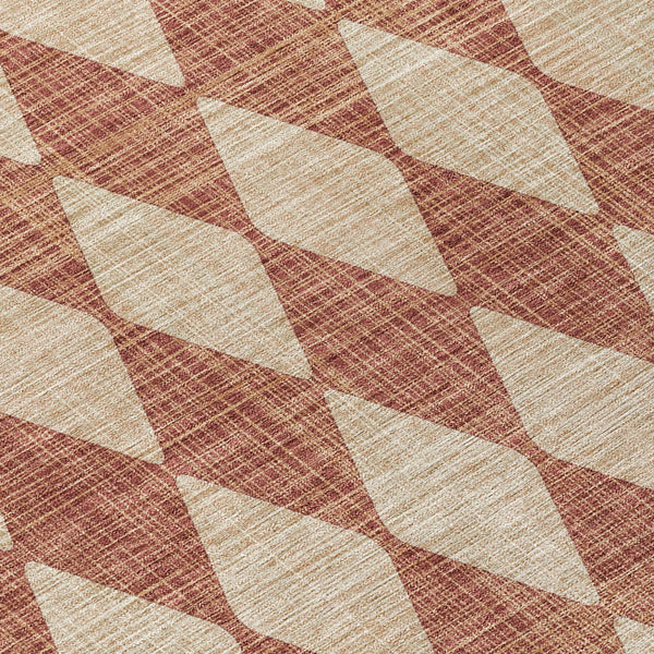 Homeroots 3' Beige Geometric Washable Indoor Outdoor Area Rug For Versatile Style In Any High Traffic Space 8' Round Polyester 577081