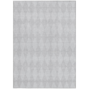 Homeroots 3' Beige Geometric Washable Indoor Outdoor Area Rug For Versatile Style In Any High Traffic Space 5' X 8' Polyester 577086