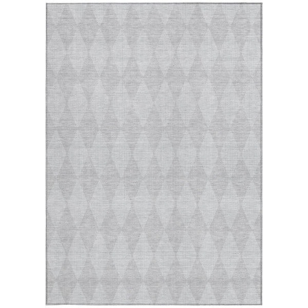Homeroots 3' Beige Geometric Washable Indoor Outdoor Area Rug For Versatile Style In Any High Traffic Space 5' X 8' Polyester 577086
