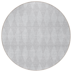 Homeroots 3' Beige Geometric Washable Indoor Outdoor Area Rug For Versatile Style In Any High Traffic Space 8' Round Polyester 577087