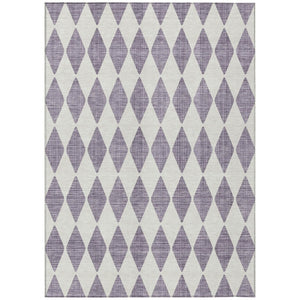 HomeRoots 5' Purple and Lilac Geometric Area Rug - Durable, Washable Indoor/Outdoor Decor for High Traffic Areas 8' X 10' 577100