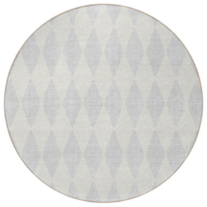 Homeroots 3' Beige Geometric Washable Indoor Outdoor Area Rug For Versatile Style In Any High Traffic Space 8' Round Polyester 577111
