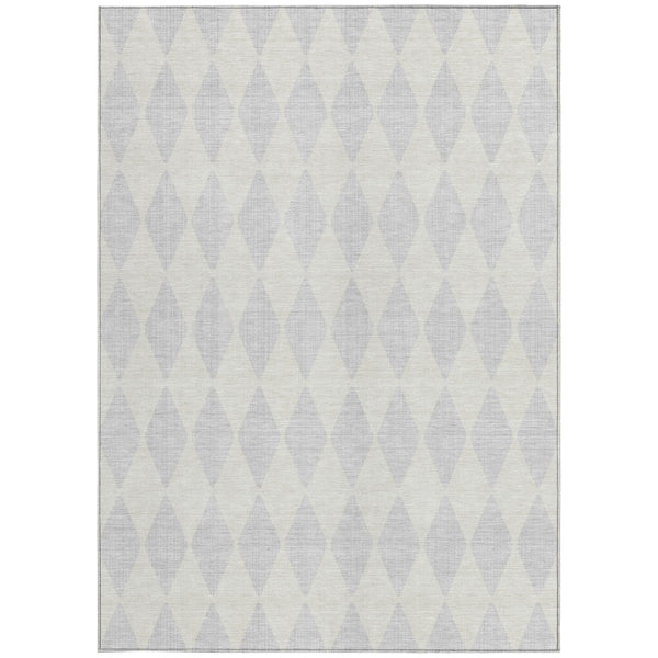 Homeroots 3' Beige Geometric Washable Indoor Outdoor Area Rug For Versatile Style In Any High Traffic Space 8' X 10' Polyester 577112