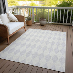 Homeroots 3' Beige Geometric Washable Indoor Outdoor Area Rug For Versatile Style In Any High Traffic Space 9' X 12' Polyester 577113