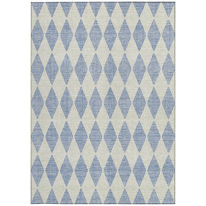 Homeroots 3' Beige Geometric Washable Indoor Outdoor Area Rug For Versatile Style In Any High Traffic Space 3' X 5' Polyester 577115