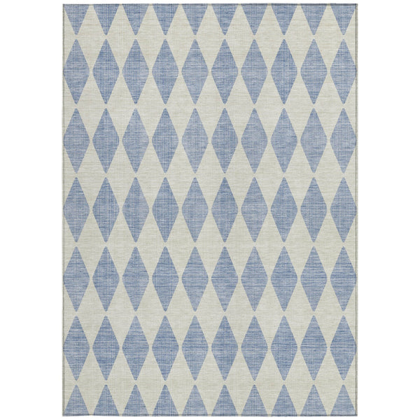 Homeroots 3' Beige Geometric Washable Indoor Outdoor Area Rug For Versatile Style In Any High Traffic Space 8' X 10' Polyester 577118