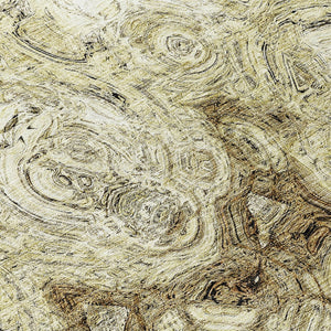 Homeroots 3' Beige Taupe And Brown Abstract Washable Area Rug For Indoor And Outdoor Use - Durable Design 8' Round Polyester 577135