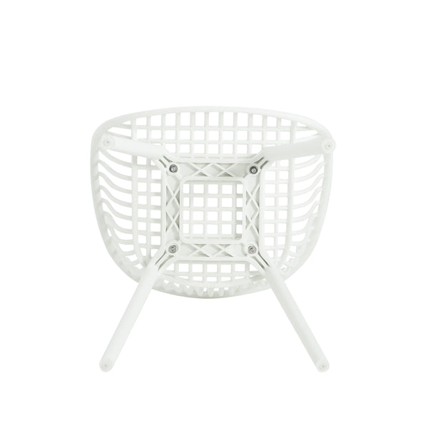 English Elm Christopher Knight Home® - Mykonos Weather-Resistant Outdoor Dining Chair Set of 2 with Durable Resin Frame and Perforated Design White N775P176700W