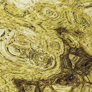 Homeroots 3' Beige Taupe And Brown Abstract Washable Area Rug For Indoor And Outdoor Use - Durable Design 8' Round Polyester 577141