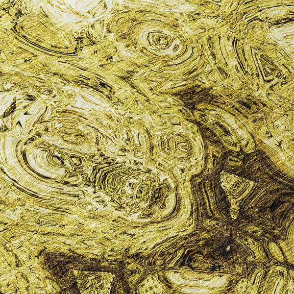 Homeroots 3' Beige Taupe And Brown Abstract Washable Area Rug For Indoor And Outdoor Use - Durable Design 8' Round Polyester 577141