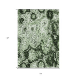 Homeroots 3' Beige Taupe And Brown Abstract Washable Area Rug For Indoor And Outdoor Use - Durable Design 8' X 10' Polyester 577154