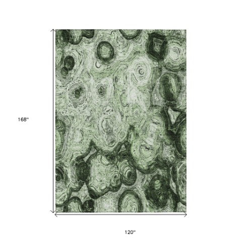 Homeroots 3' Beige Taupe And Brown Abstract Washable Area Rug For Indoor And Outdoor Use - Durable Design 10' X 14' Polyester 577156