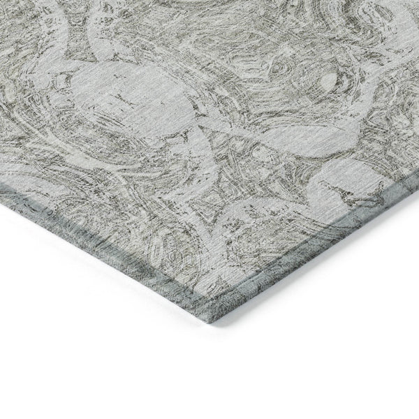 Homeroots 3' Beige Taupe And Brown Abstract Washable Area Rug For Indoor And Outdoor Use - Durable Design 5' X 8' Polyester 577158