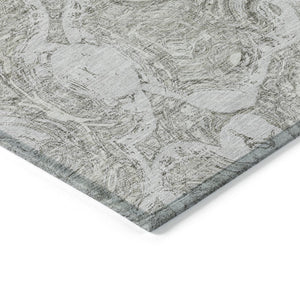 Homeroots 3' Beige Taupe And Brown Abstract Washable Area Rug For Indoor And Outdoor Use - Durable Design 9' X 12' Polyester 577161