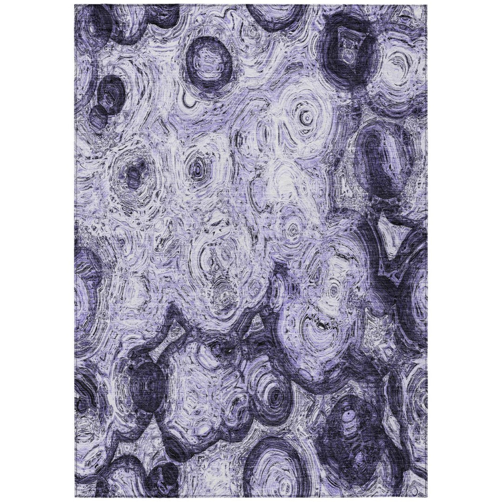 HomeRoots 9' Abstract Indoor Outdoor Area Rug in Vibrant Purple and Lavender - Durable, Washable, Stylish 9' X 12' 577167