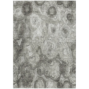 Homeroots 3' Beige Taupe And Brown Abstract Washable Area Rug For Indoor And Outdoor Use - Durable Design 5' X 8' Polyester 577170