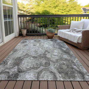 Homeroots 3' Beige Taupe And Brown Abstract Washable Area Rug For Indoor And Outdoor Use - Durable Design 9' X 12' Polyester 577173
