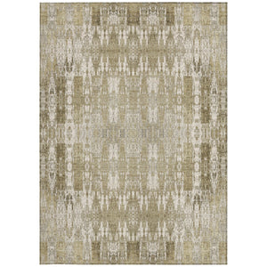 Homeroots 3' Stylish Beige And Tan Moroccan Washable Area Rug For Indoor Or Outdoor Spaces, Durable Design 9' X 12' Polyester 577179