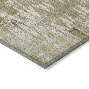 Homeroots 3' Stylish Beige And Tan Moroccan Washable Area Rug For Indoor Or Outdoor Spaces, Durable Design 9' X 12' Polyester 577179