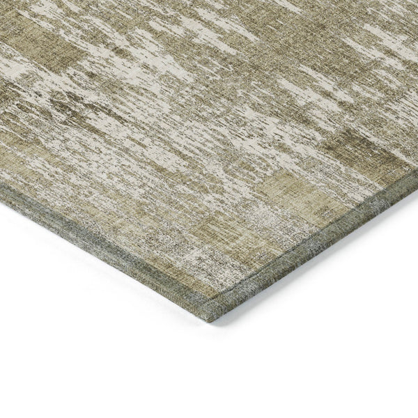 Homeroots 3' Stylish Beige And Tan Moroccan Washable Area Rug For Indoor Or Outdoor Spaces, Durable Design 9' X 12' Polyester 577179