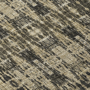 Homeroots 3' Stylish Beige And Tan Moroccan Washable Area Rug For Indoor Or Outdoor Spaces, Durable Design 8' Round Polyester 577183