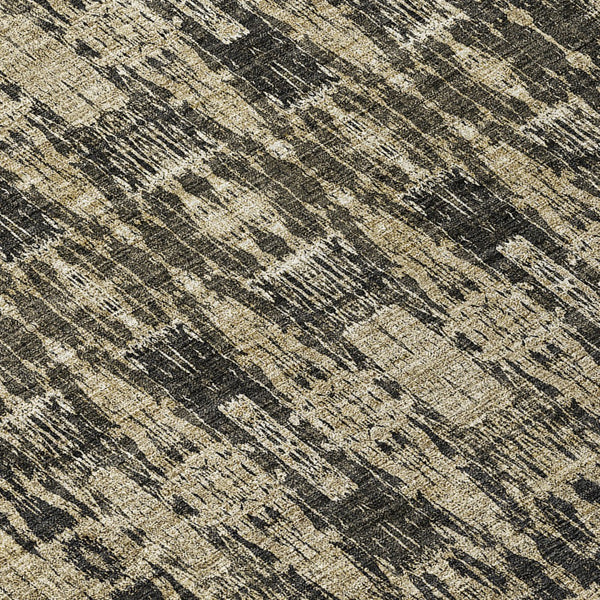 Homeroots 3' Stylish Beige And Tan Moroccan Washable Area Rug For Indoor Or Outdoor Spaces, Durable Design 8' Round Polyester 577183