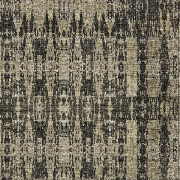 Homeroots 3' Stylish Beige And Tan Moroccan Washable Area Rug For Indoor Or Outdoor Spaces, Durable Design 9' X 12' Polyester 577185