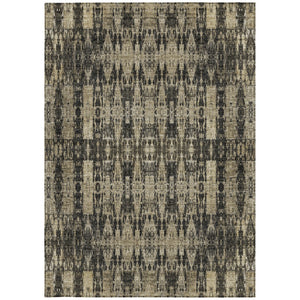 Homeroots 3' Stylish Beige And Tan Moroccan Washable Area Rug For Indoor Or Outdoor Spaces, Durable Design 10' X 14' Polyester 577186
