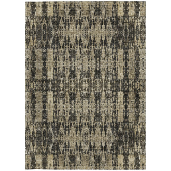 Homeroots 3' Stylish Beige And Tan Moroccan Washable Area Rug For Indoor Or Outdoor Spaces, Durable Design 10' X 14' Polyester 577186